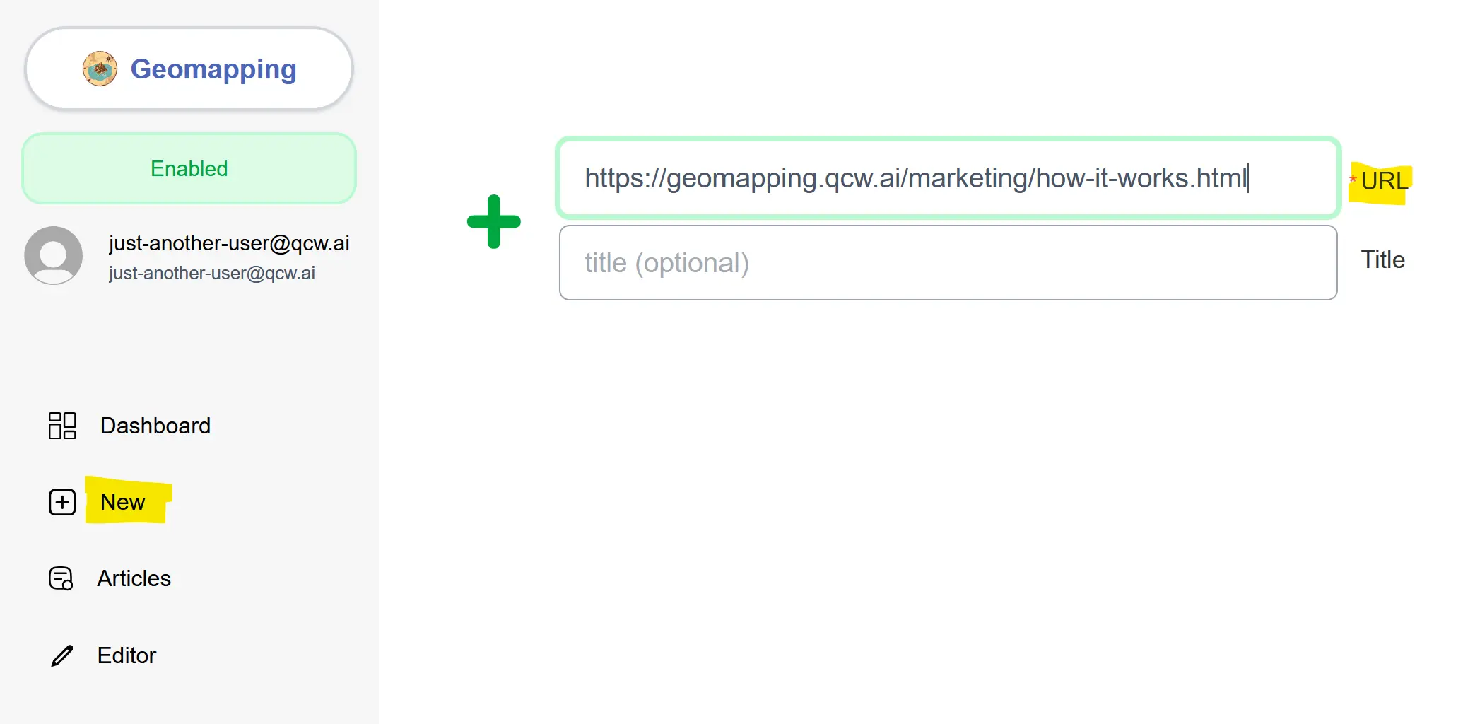 just select New and paste your