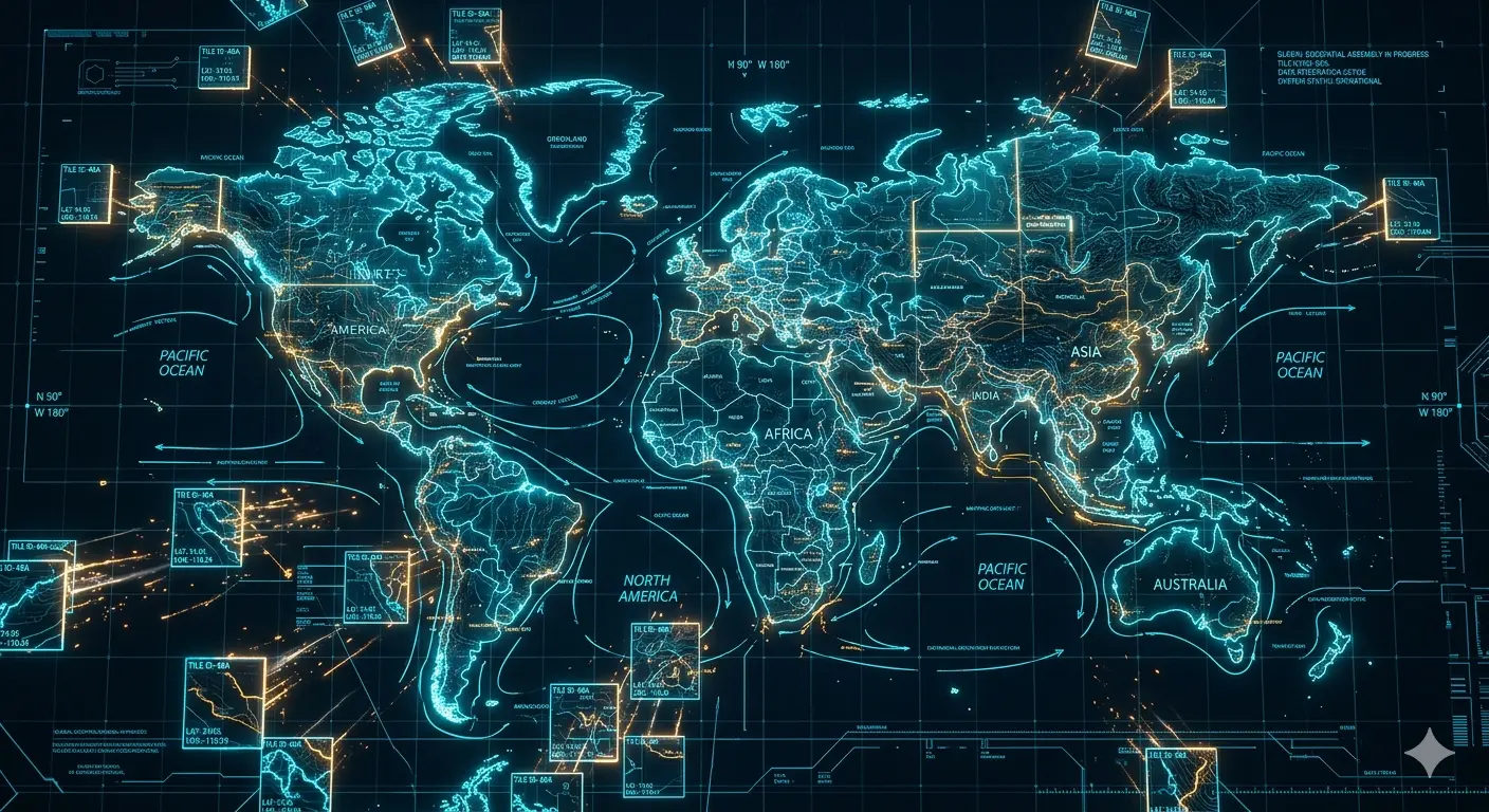 AI tried - and failed - to make a sensible tiled map; but it looks cool