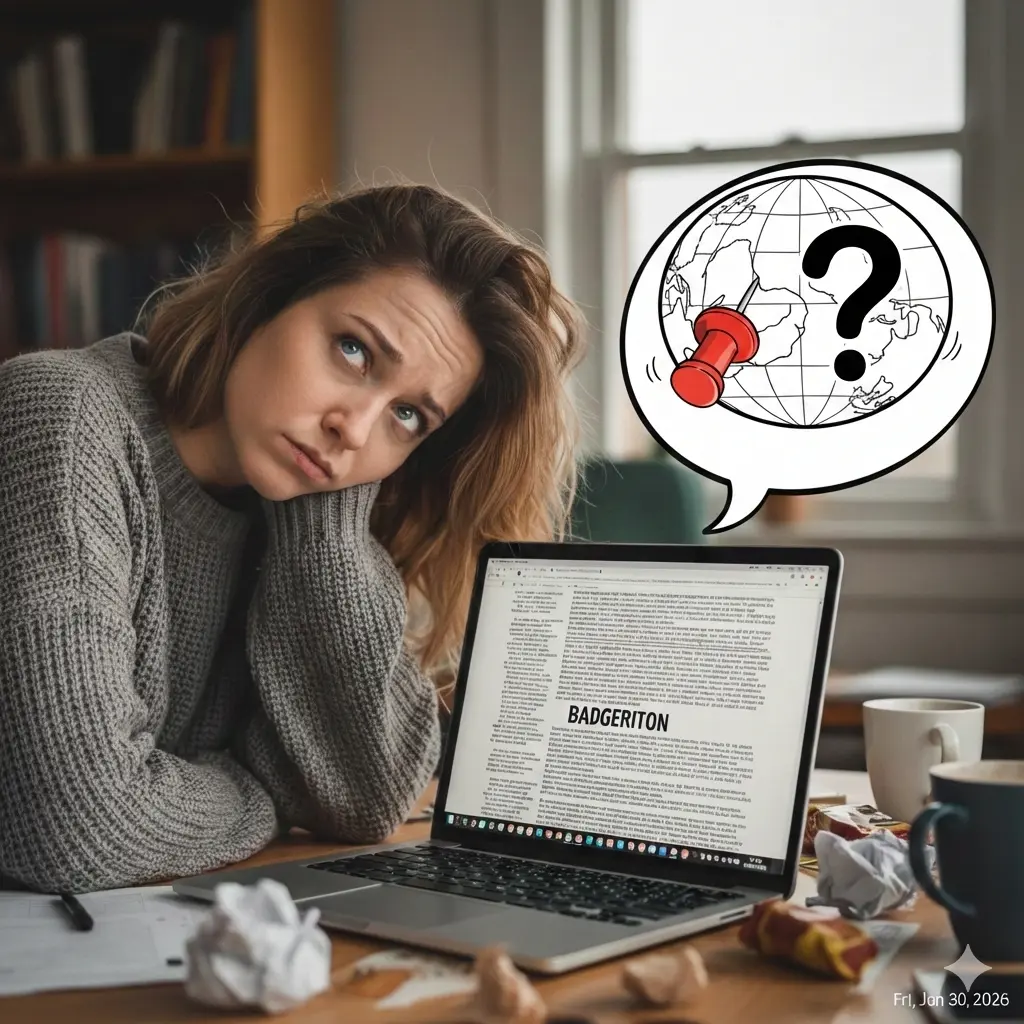 a desperate woman is looking dejected after realising she spends most of her waking hours hunting location coordinates on google maps