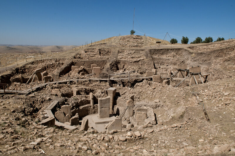 Ancient stone pillars at Göbekli Tepe