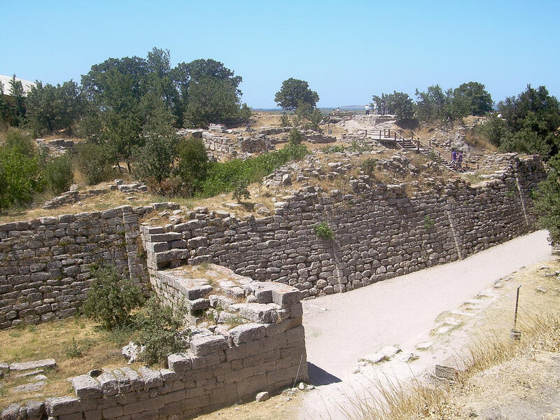 Ancient walls of Troy archaeological site